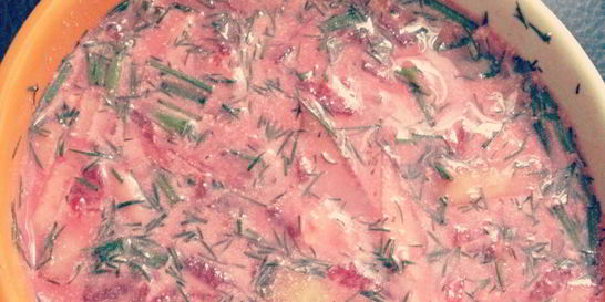 Литовский холодный борщ