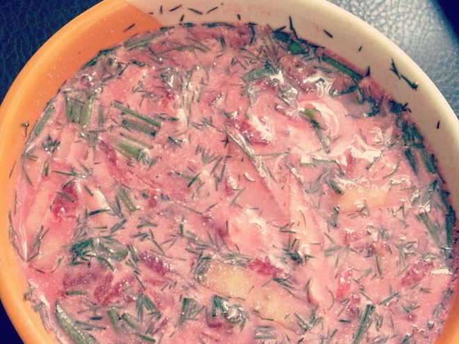 Рецепт литовского холодного борща