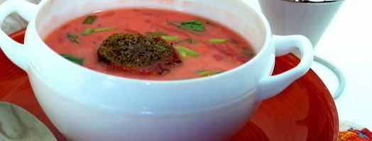 пдбиваний борщ с чесночными крутонами. Шаг 6