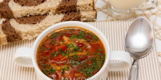 Постный борщ на ароматном масле