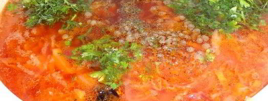 постный борщ с чечевицей и черносливом. Шаг 14