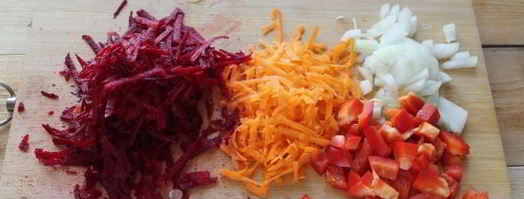 постный борщ с фасолью и килькой. Шаг 7