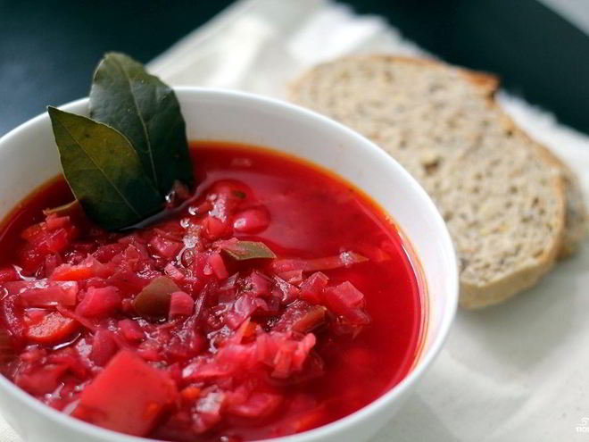 Рецепт постного борща с грибами