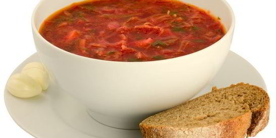 Постный борщ с килькой