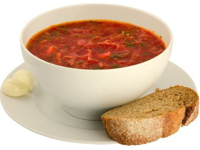 Рецепт постного борща с килькой