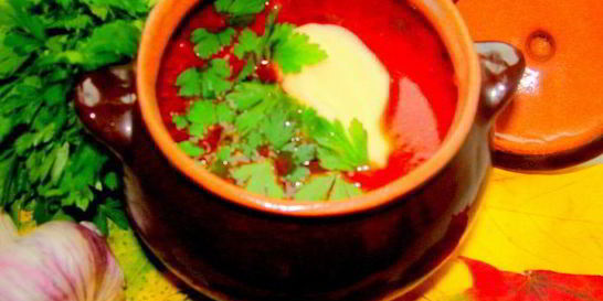 Постный борщ