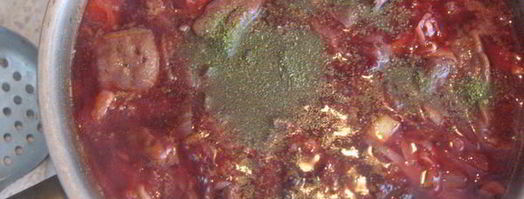 постный грибной борщ с черносливом. Шаг 9