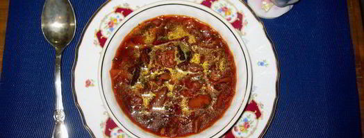 постный грибной борщ с черносливом. Шаг 10