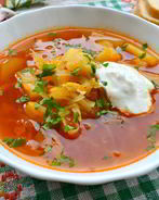 Постный летний борщ без мяса