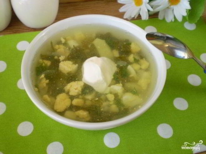 Рецепт постного зеленого борща