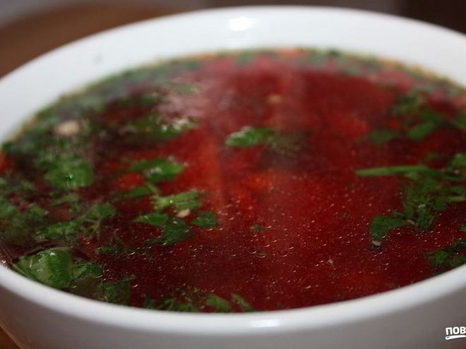 Рецепт свекольного борща