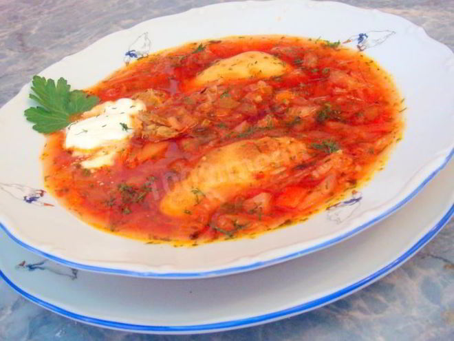 Рецепт украинского борща с ушками