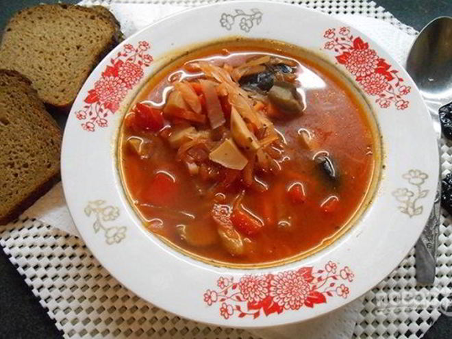 Рецепт вегетарианского борща в мультиварке