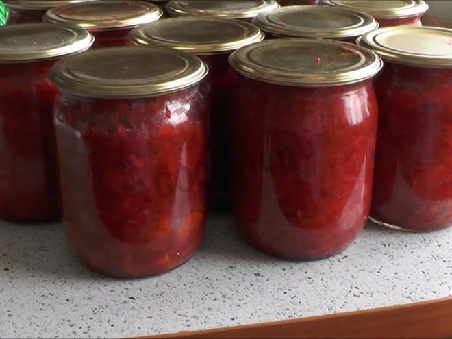 Рецепт заправки для борща на зиму с капустой