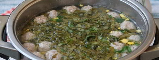 зеленый борщ с фрикадельками и со щавелем. Шаг 11