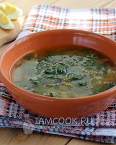 Зеленый борщ с крапивой