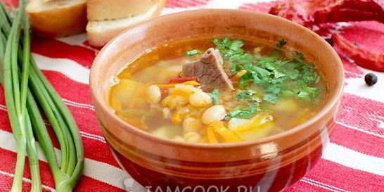 Фасолевый суп с мясом
