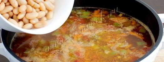 фасолевый суп с мясом. Шаг 11