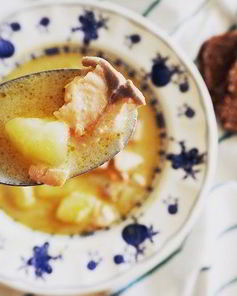 Финский суп с лососем и сливками