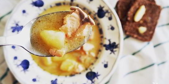 Финский суп с лососем и сливками