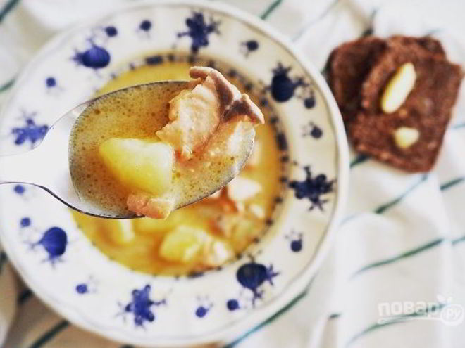 Рецепт финского супа с лососем и сливками