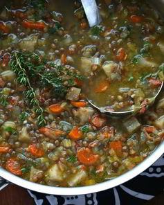 Французский суп из чечевицы