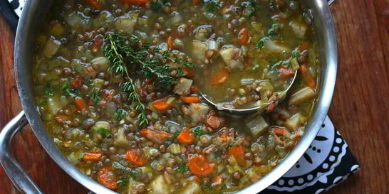 Французский суп из чечевицы