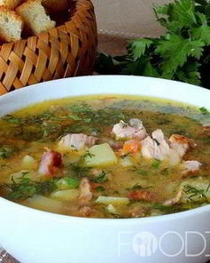 Гороховый суп с копченой курицей