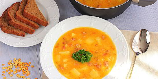 Гороховый суп с копченостями