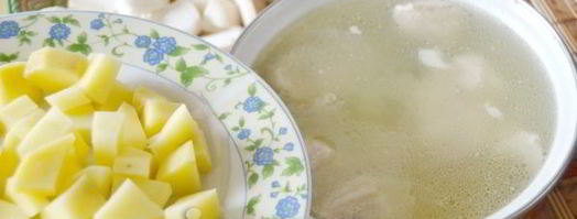 грибной суп с мясом. Шаг 6