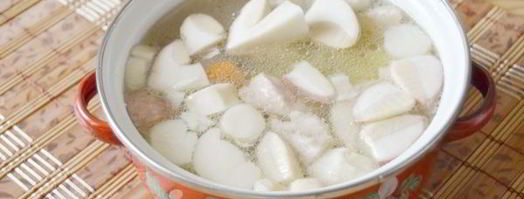 грибной суп с мясом. Шаг 7