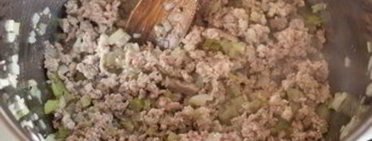 густой суп с индюшиным фаршем и чечевицей. Шаг 3