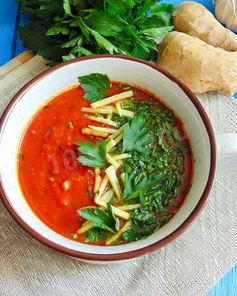 Индийский суп с имбирем и гарам масала