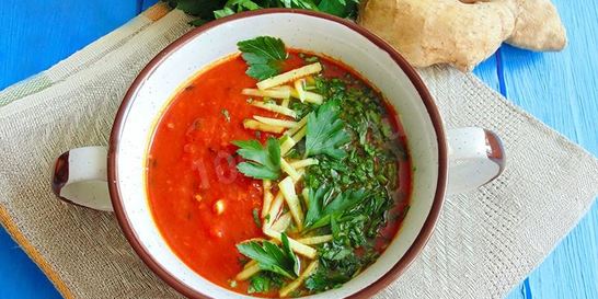 Индийский суп с имбирем и гарам масала