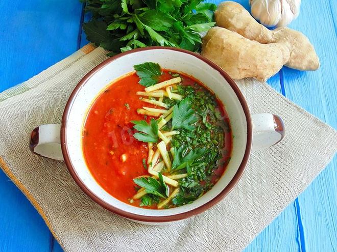 Рецепт индийского супа с имбирем и гарам масала