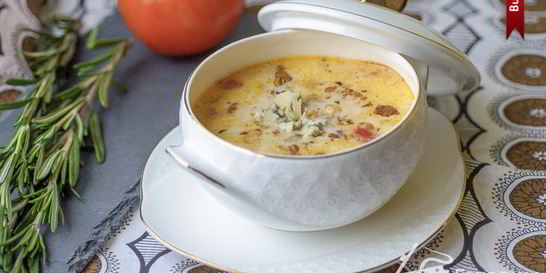 Картофельный суп с голубым сыром