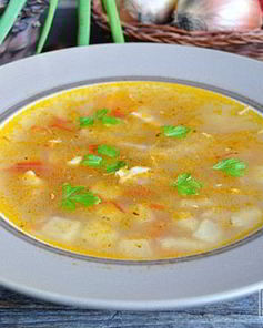 Картофельный суп с кабачками