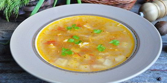 Картофельный суп с кабачками