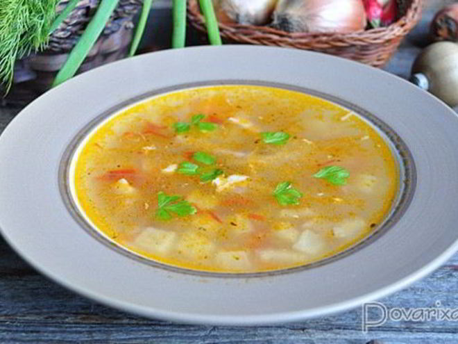 Рецепт картофельного супа с кабачками