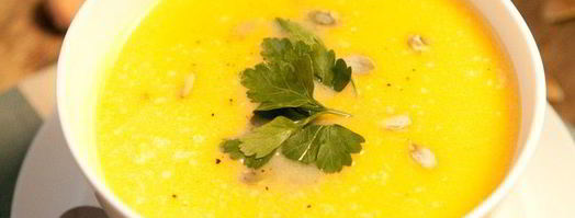 крем-суп из тыквы с сухариками и тыквенными семечками. Шаг 4