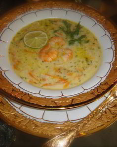 Креветочный суп на кокосовом молоке