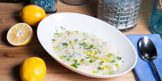 Куриный суп с лимоном