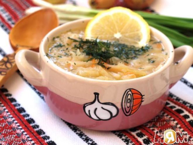 Рецепт лукового супа с капустой