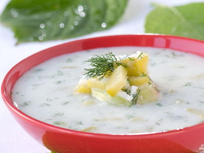 Рецепт диетической окрошки