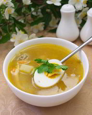 Суп с яйцом