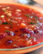 Постный суп с фасолью