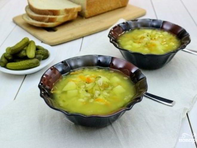 Рецепт рассольника с перловкой