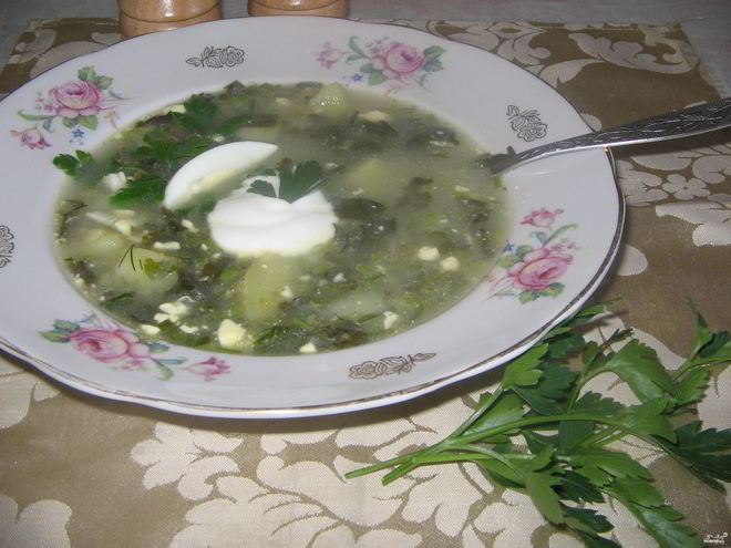 Рецепт щей из щавеля