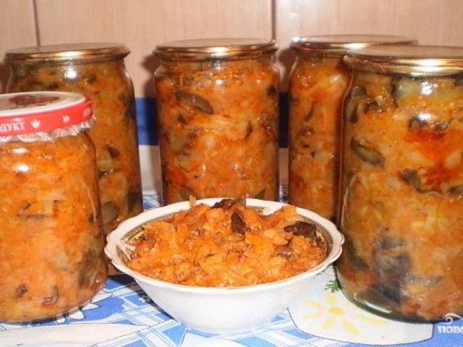 Рецепт грибной солянки с овощами на зиму