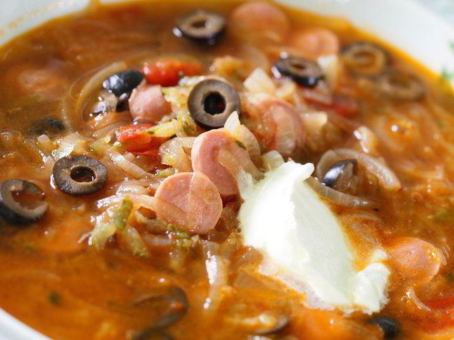 Рецепт мясной солянки